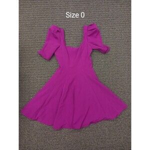 Black Halo Purple Fit and Flare Mini Dress